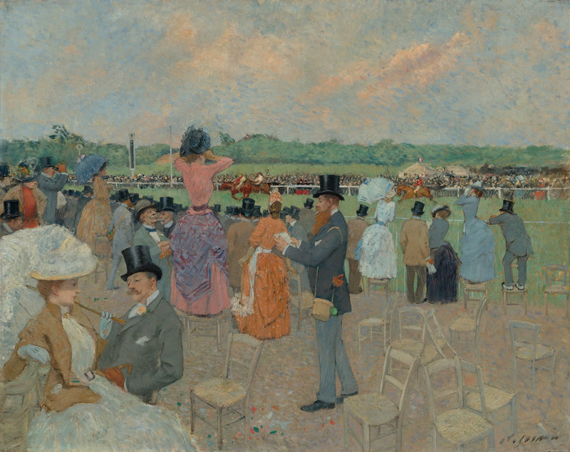 In de Longchamp-wedstrijden - Jean-Louis Forain