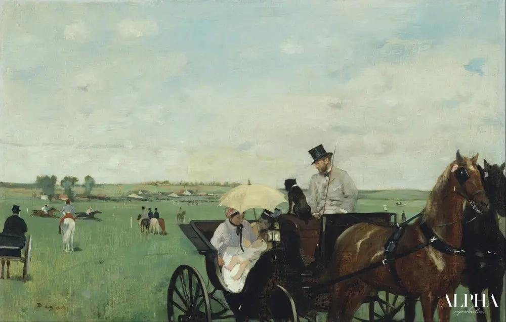 Aux courses en province - Edgar Degas - Reproductions de tableaux et peintures haut de gamme