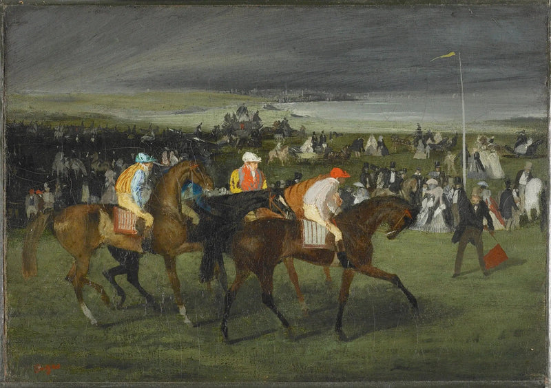 Bij de races, de start - Edgar Degas