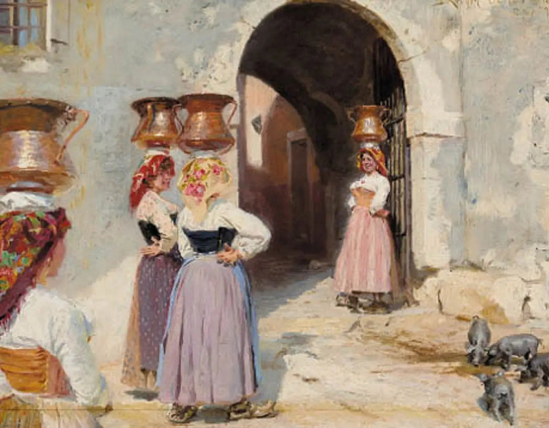 Aan de poorten van Civita d'Antino. - Peder Severin Krøyer