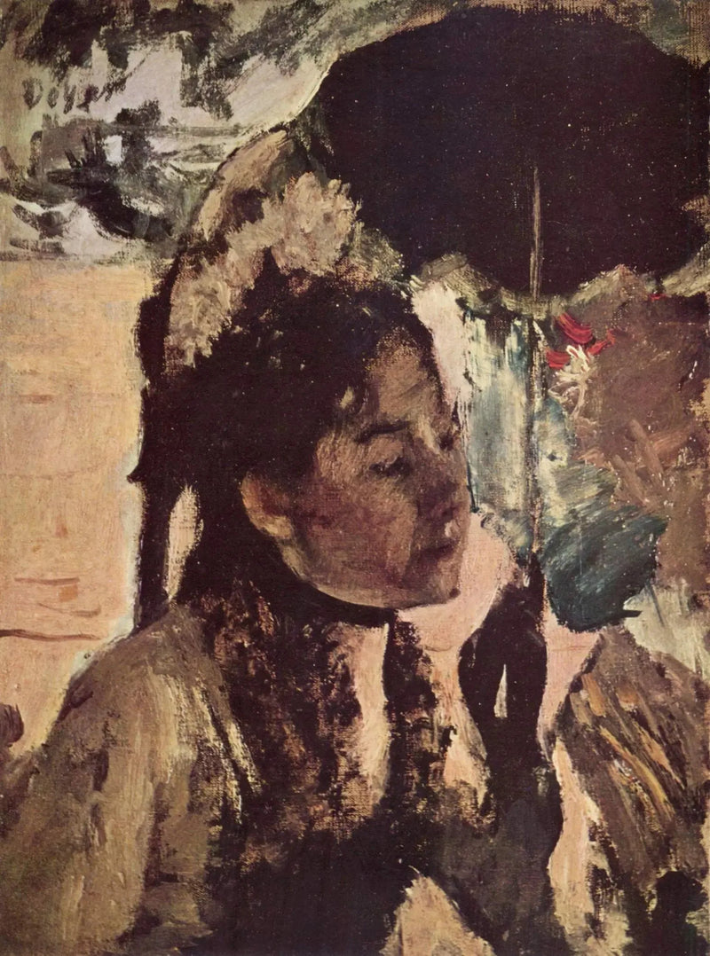 In de Tuilerieën, De Vrouw met de Paraplu - Edgar Degas