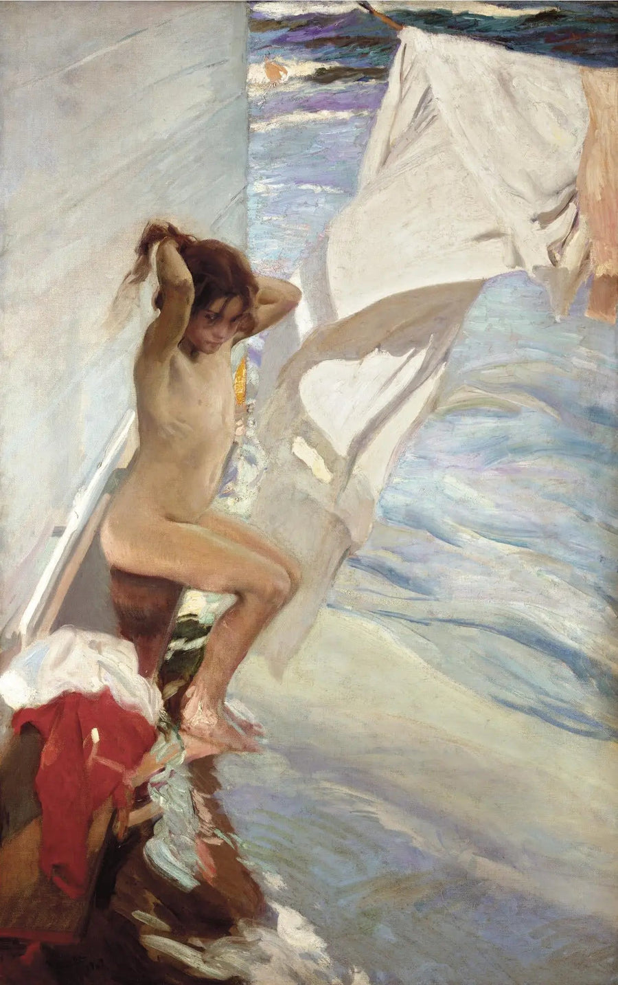 Voor het bad - Joaquín Sorolla
