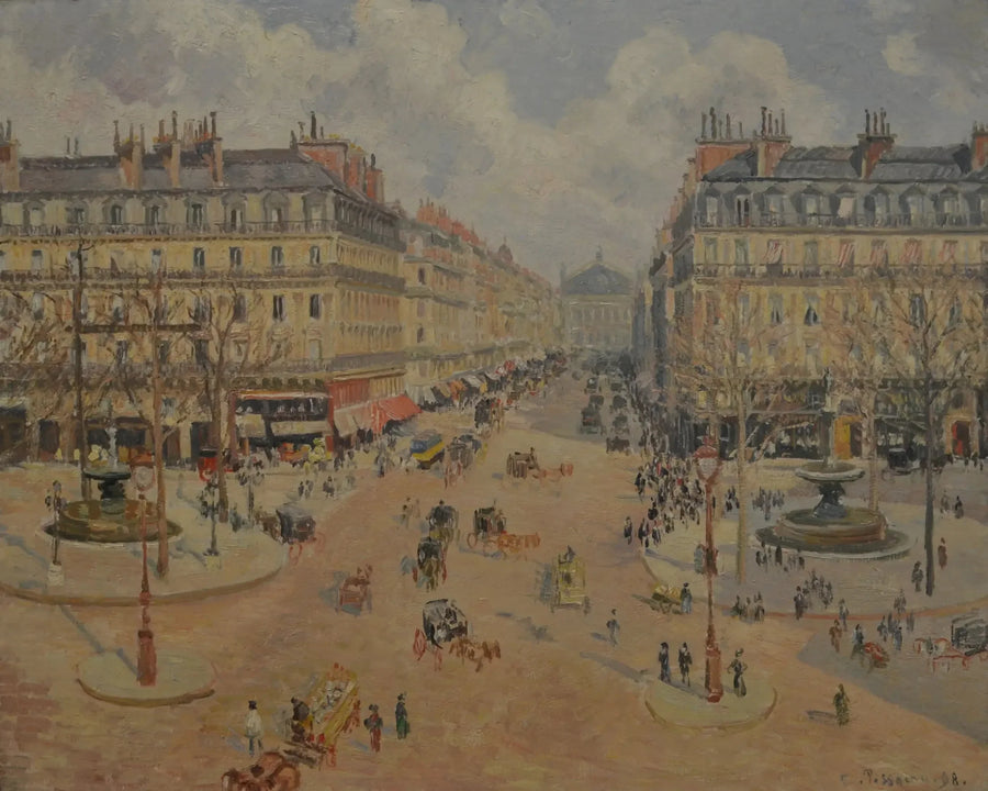 Avenue de l'Opéra, de ochtendzon - Camille Pissarro