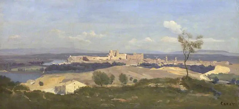 Avignon, uitzicht op Villeneuve-lès-Avignon - Jean-Baptiste Camille Corot