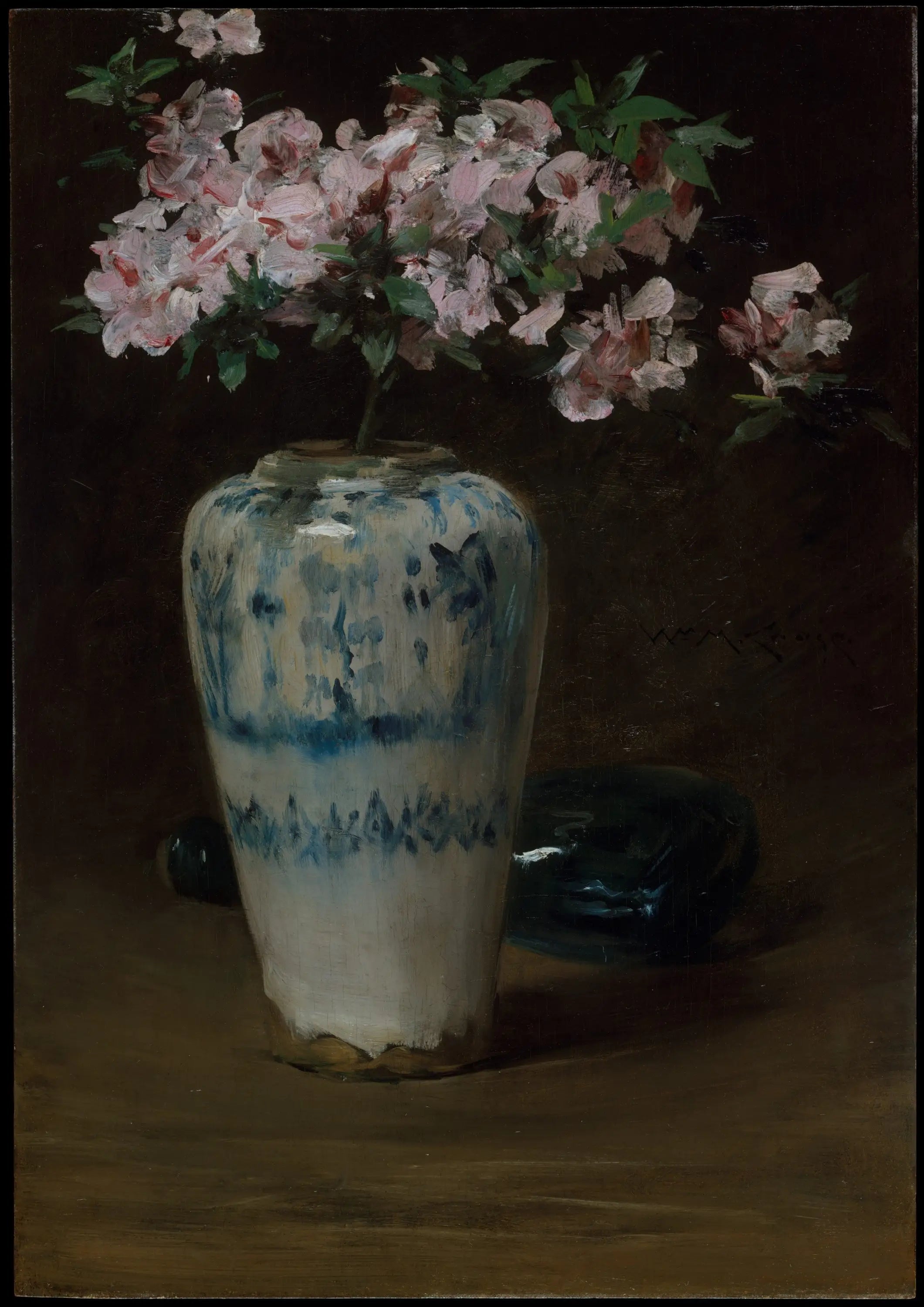 Azalée rose — Vase chinois - William Merritt Chase image 1 copie de tableau peinte à la main