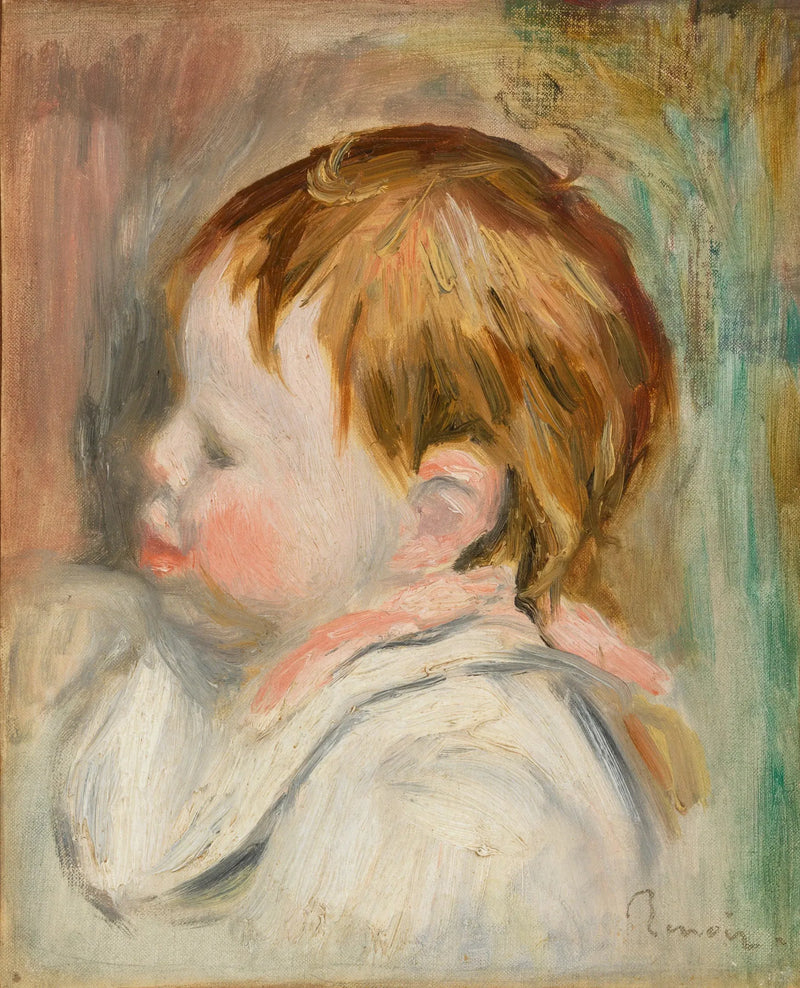 Babyhoofd (Hoofd van een kind, profiel naar links) - Pierre-Auguste Renoir