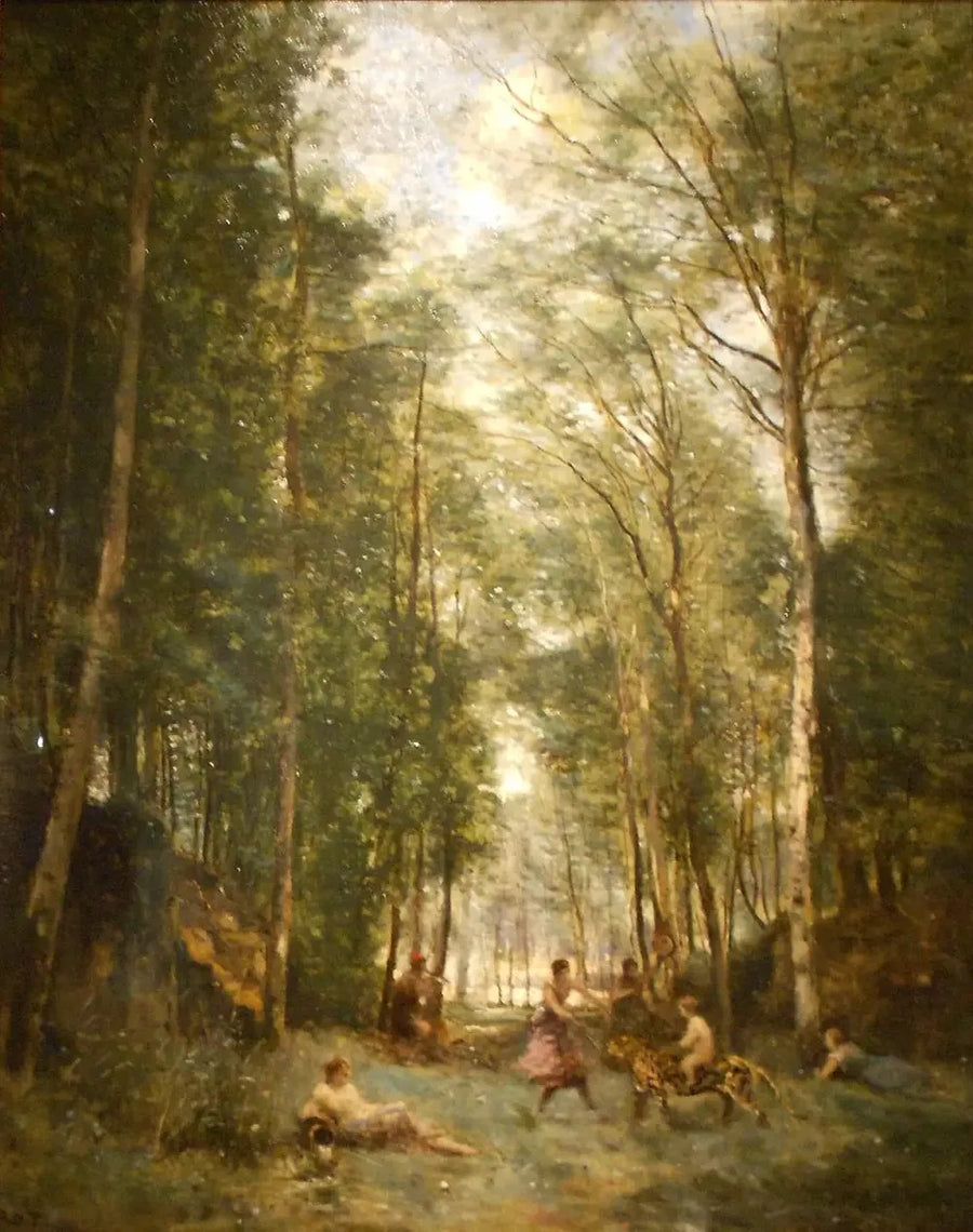 Lentebacchanaal: Herinnering aan Marly-le-Roi - Jean-Baptiste Camille Corot
