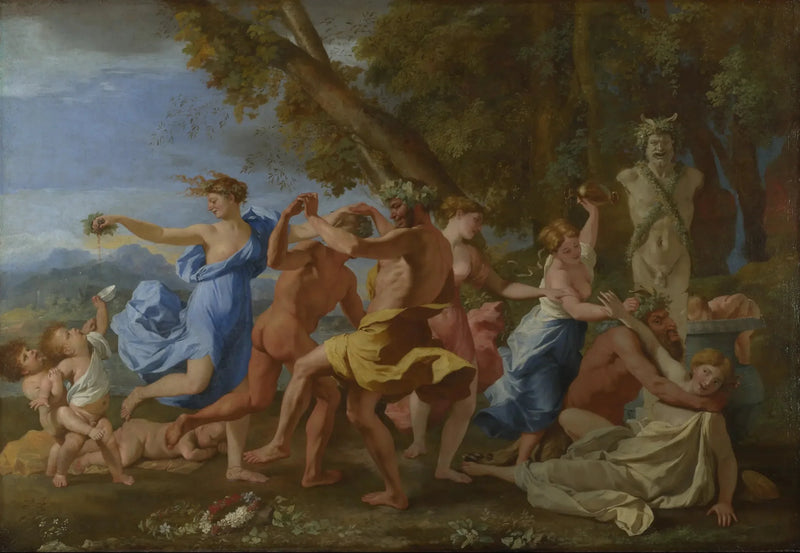Bacchanaal voor een tempel - Nicolas Poussin
