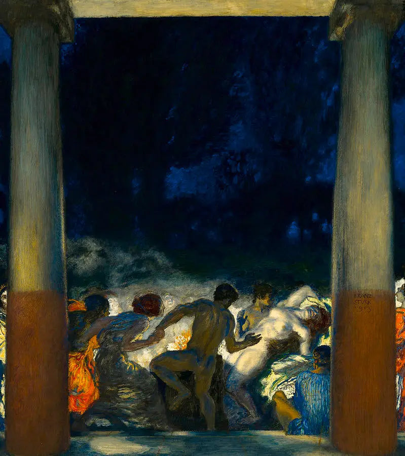 Bacchanale - Franz Von Stuck image 1 reproduction artisanale de tableau
