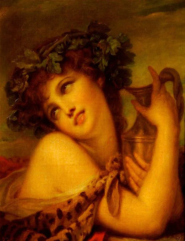 Bacchante met amfoor - Jean-Baptiste Greuze