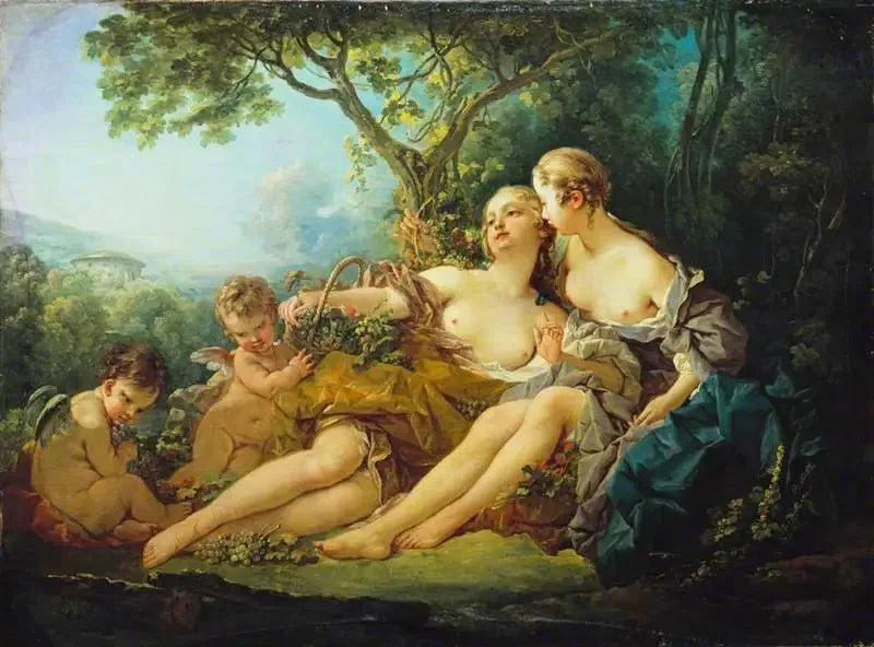 Bacchus en Érigone - François Boucher