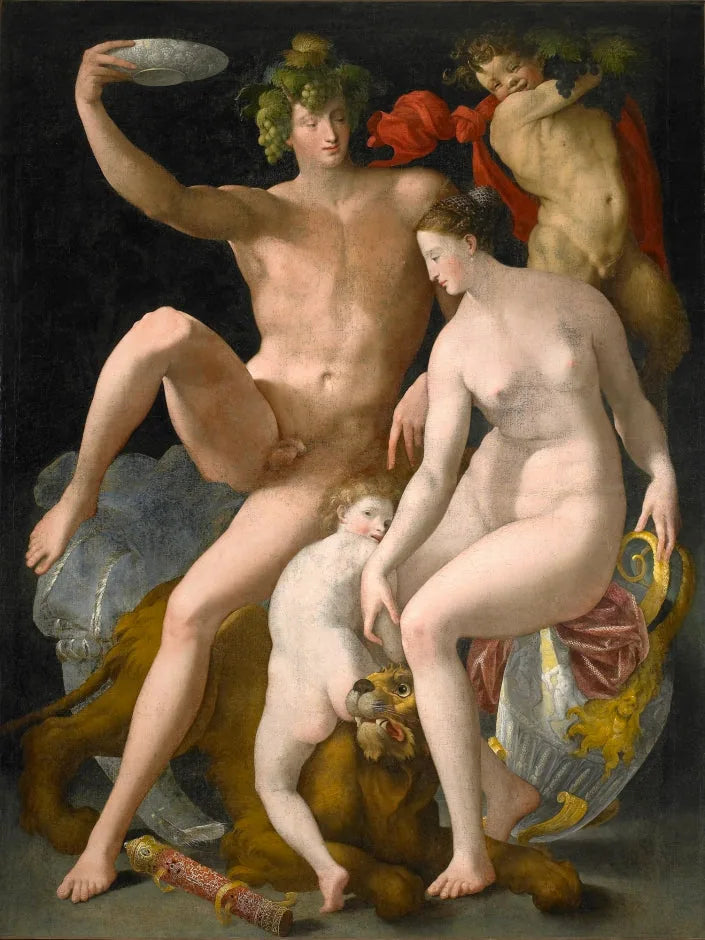 Bacchus, Venus en Amor - Rosso Fiorentino