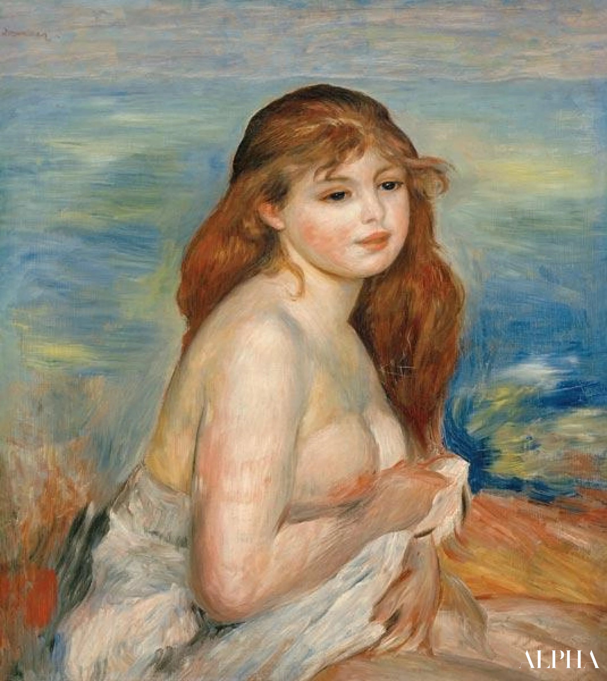 Baigneur 1884 - Pierre-Auguste Renoir - Reproducties van schilderijen en hoogwaardige schilderkunst