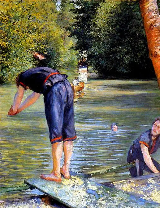 Badende die zich voorbereidt om te duiken - Gustave Caillebotte