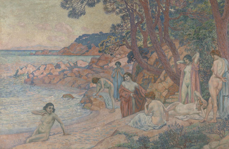 Baders aan de kaap Bénat - Théo van Rysselberghe