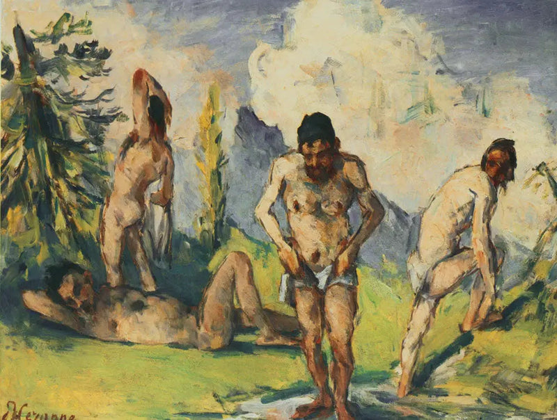 Baders in rust - Paul Cézanne