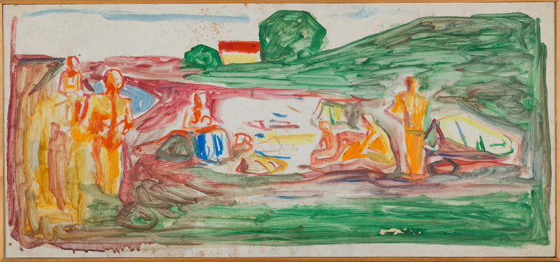Baders op het strand - Edvard Munch