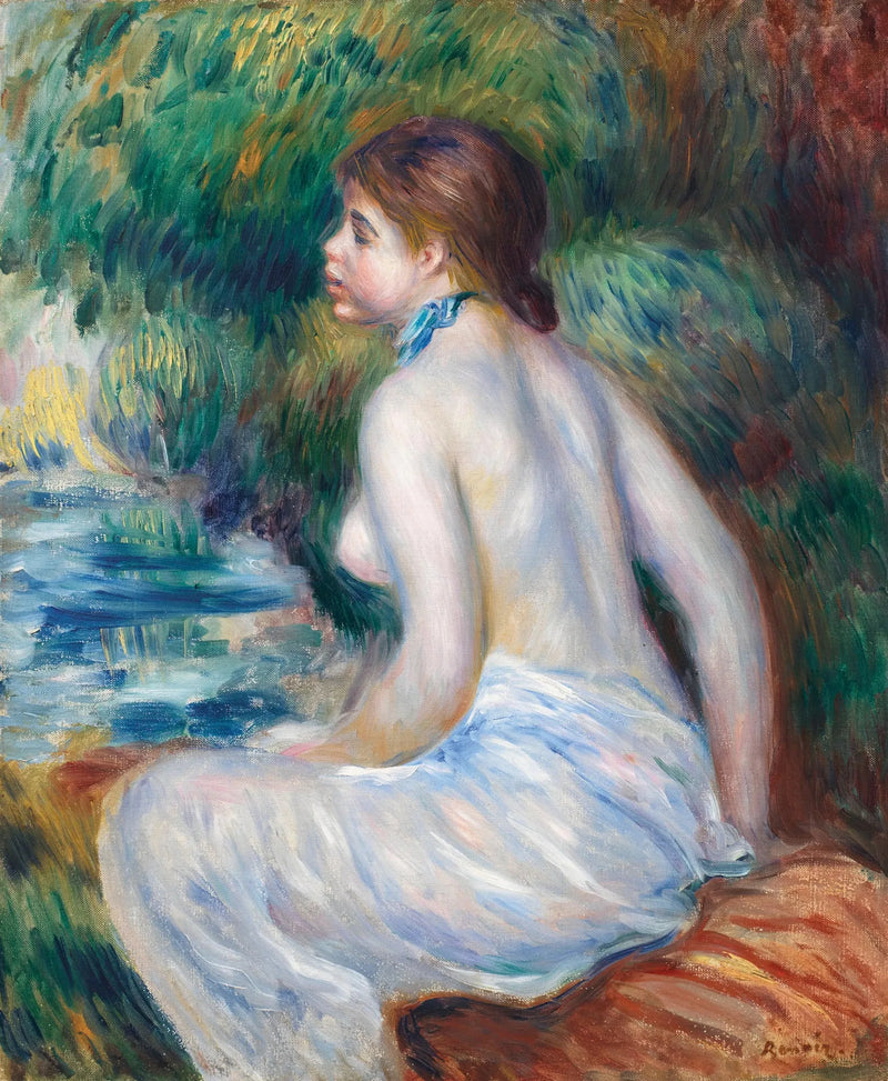 Zittende badende - Pierre-Auguste Renoir