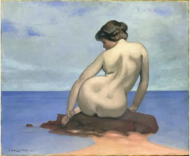 Zittende badmeisje op een rots - Félix Vallotton

Source:
Baigneuse assise sur un rocher - Félix Vallotton