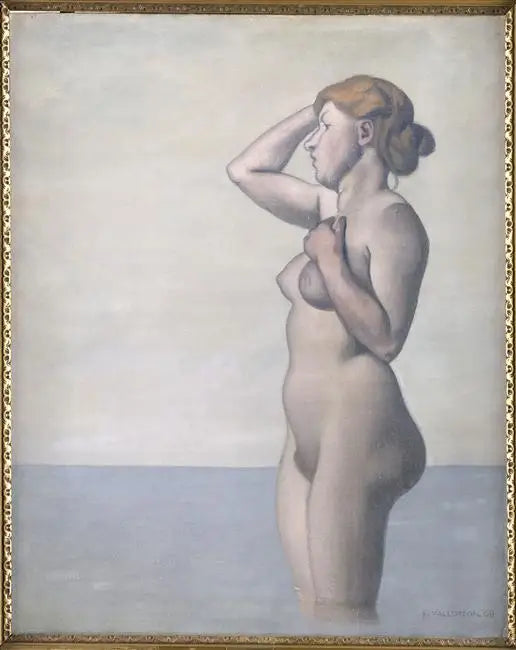 Badhuid van profiel, grijze hemel - Félix Vallotton

Source:
Baigneuse de profil, ciel gris - Félix Vallotton