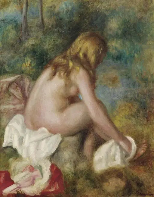 Zittende naakte vrouw - Pierre-Auguste Renoir