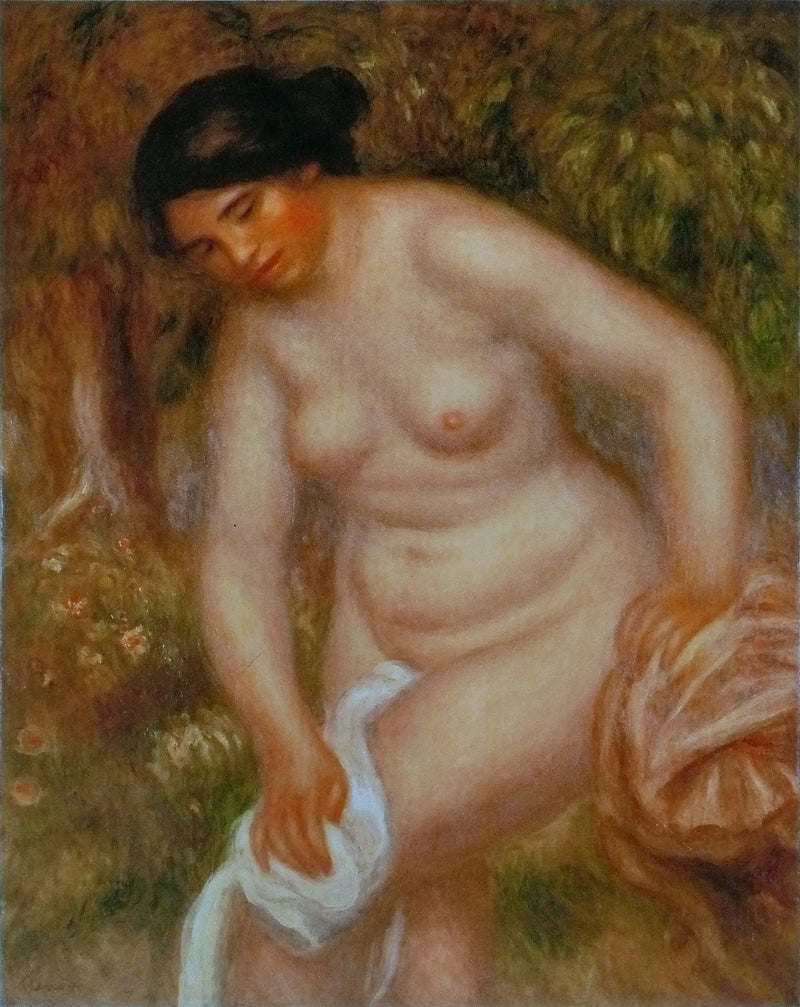 Badende vrouw die zich afdroogt - Pierre-Auguste Renoir