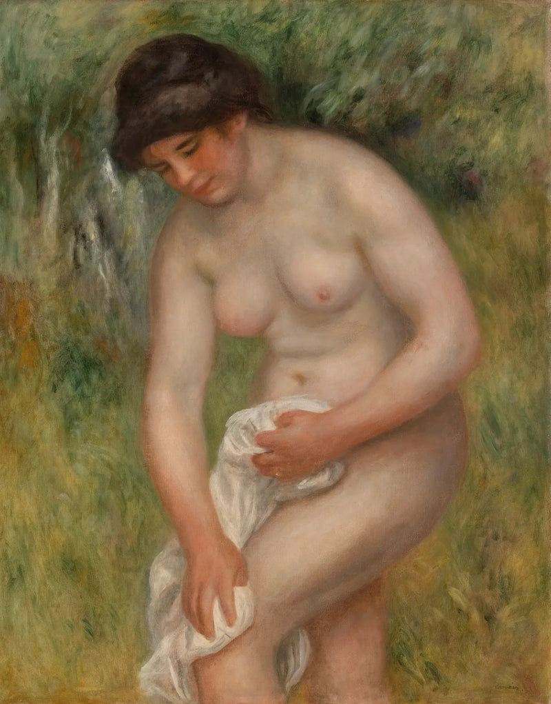 Badende vrouw die zich afdroogt (Badende vrouw die zich afveegt) - Pierre-Auguste Renoir