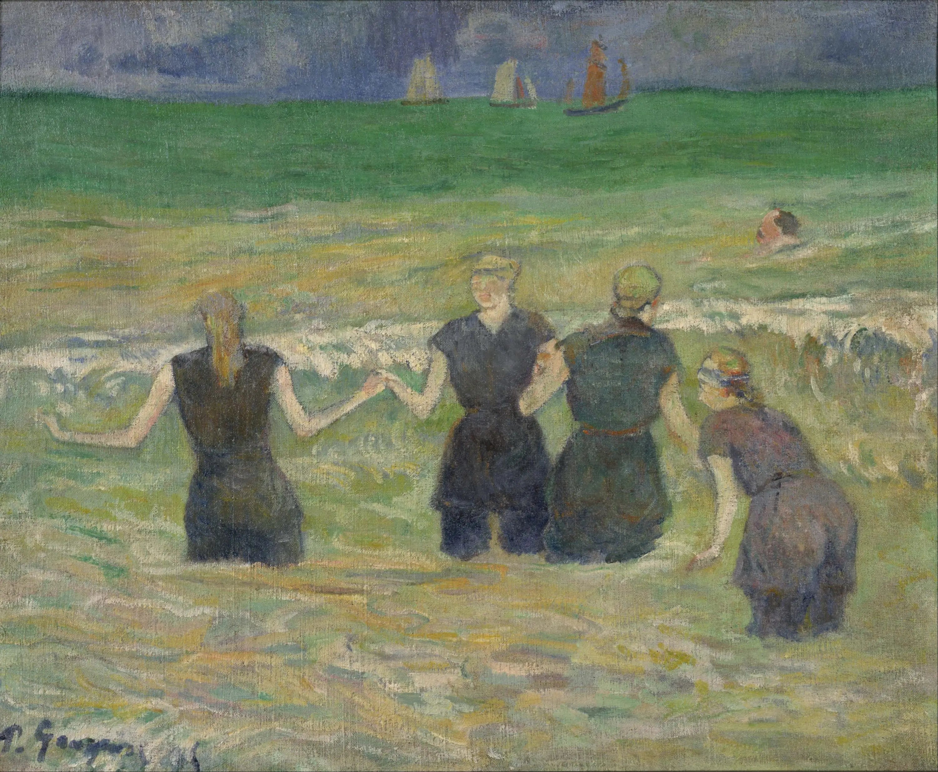 Reproduction du tableau « Baigneuses à Dieppe - Paul Gauguin » par Alpha Reproduction en peinture à l’huile