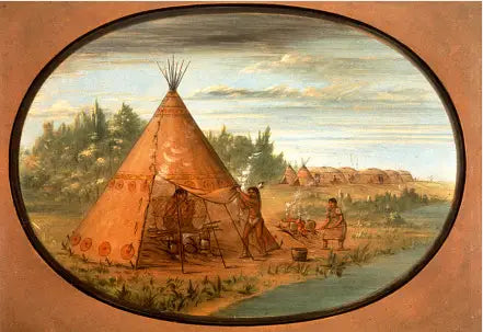 Stoomdouche - Minatarree - George Catlin

Source:
Bain de vapeur - Minatarree - George Catlin