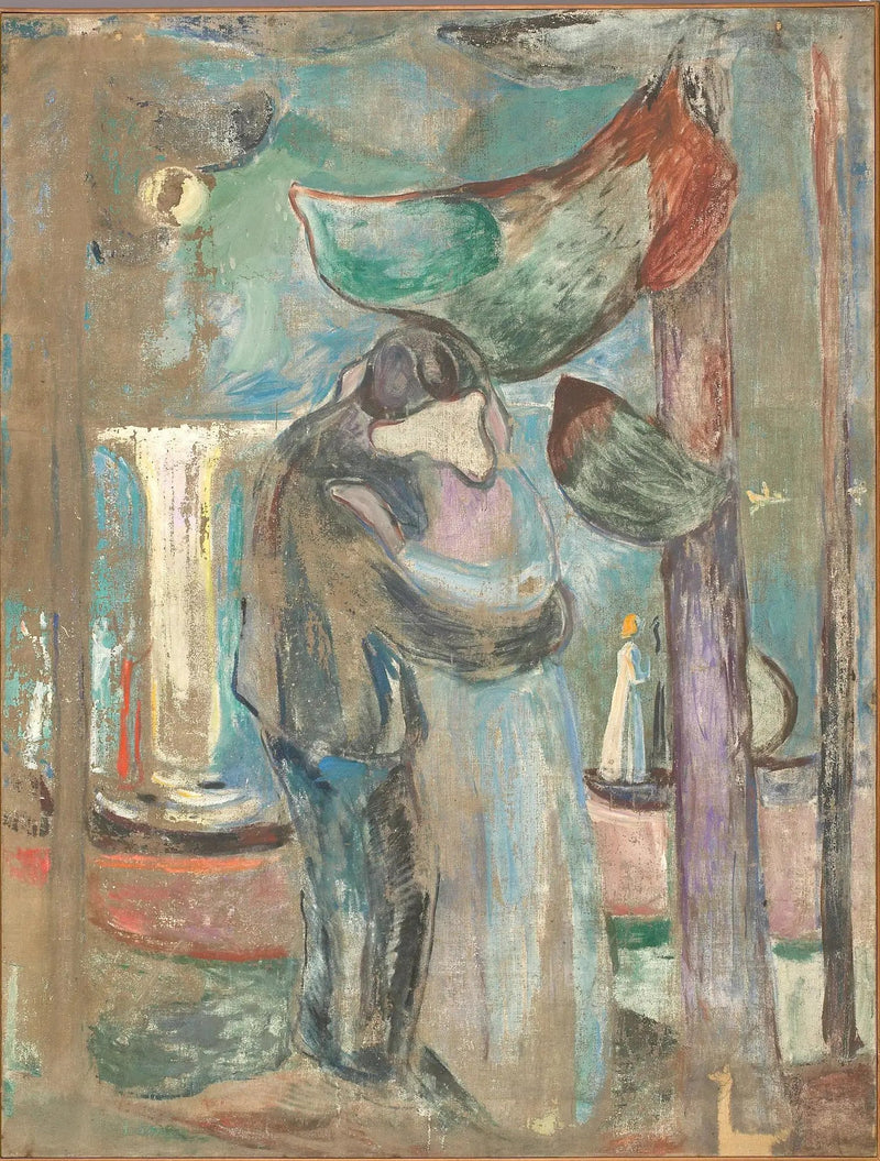 Kus op het strand - Edvard Munch