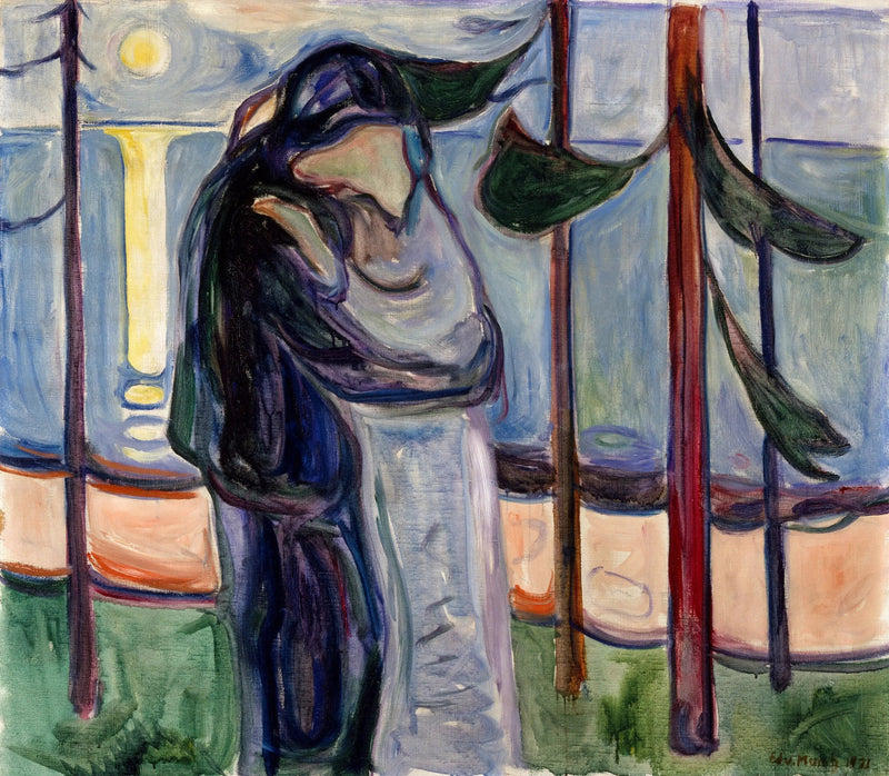 Kus op het strand - Edvard Munch