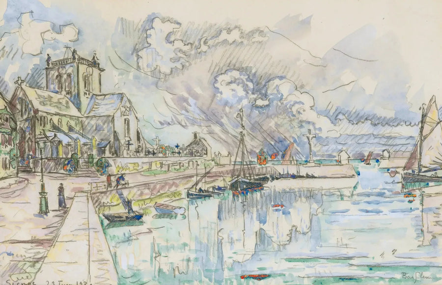 Barfleur, de haven - Paul Signac