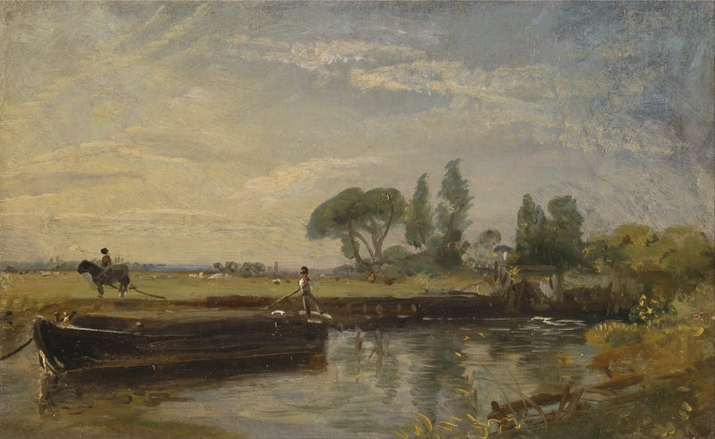 Barge onder de sluis van Flatford - John Constable