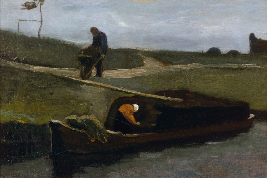 Turfboot met twee figuren - Vincent van Gogh