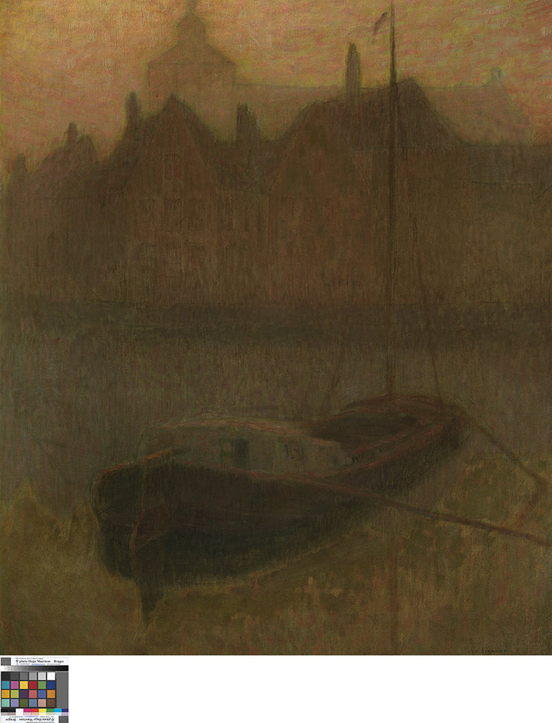 Boot op het kanaal (ochtend) - Henri Le Sidaner