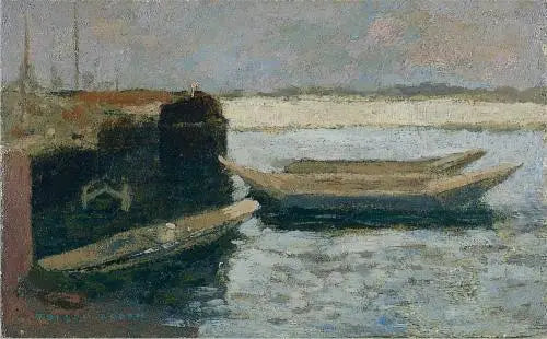 Booten in de haven - Odilon Redon