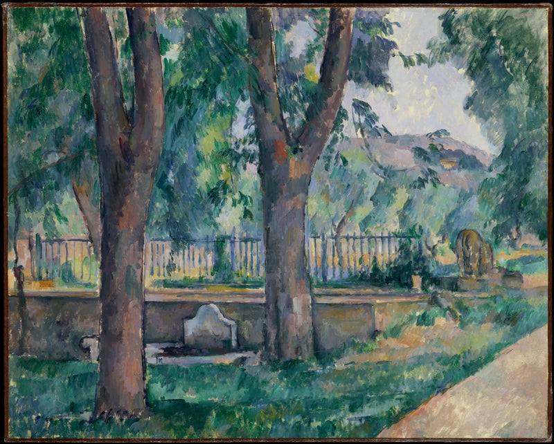 Bassin en wasplaats van Jas de Bouffan - Paul Cézanne