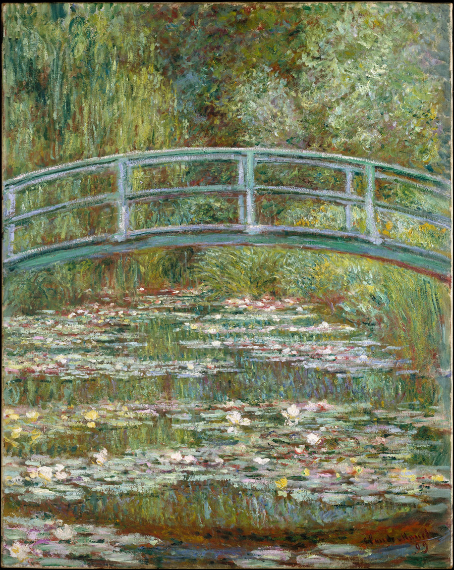 Le Bassin aux nymphéas de Claude Monet – pont japonais, vue complète haute définition