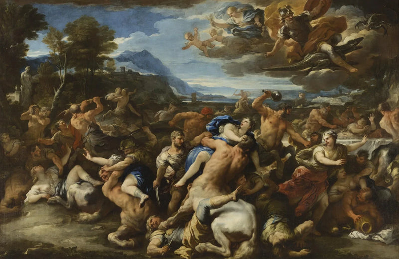 Bataille tussen de Lapithen en de Centauren - Luca Giordano