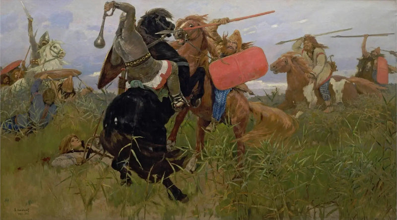 Slag tussen de Scythen en de Slavische volkeren - Viktor Vasnetsov

Source:
Bataille entre les Scythes et les Slaves - Viktor Vasnetsov
