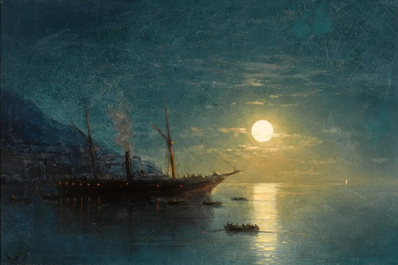 Stoomboot op een maanverlichte nacht - Ivan Aïvazovski

Source:
Bateau à vapeur par une nuit de clair de lune - Ivan Aïvazovski