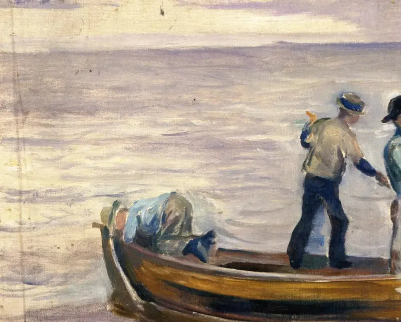 Boot met drie jongens - Edvard Munch