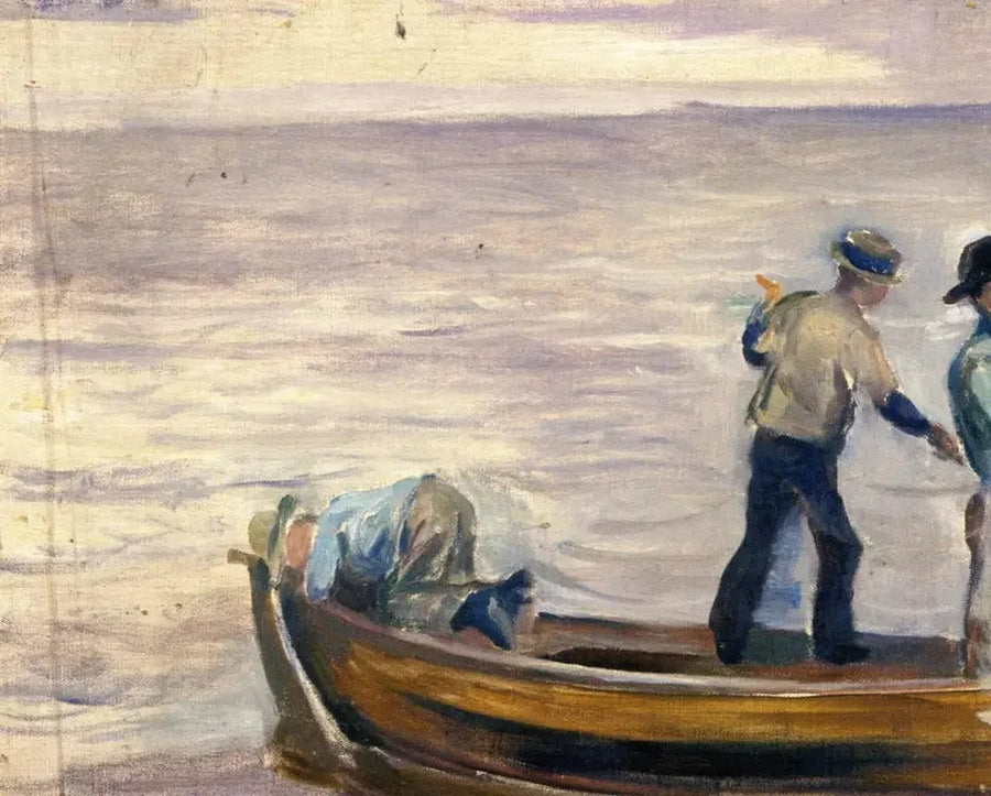Boot met drie jongens - Edvard Munch