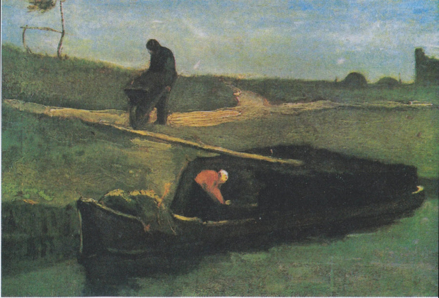 Turfboot met twee figuren - Vincent van Gogh