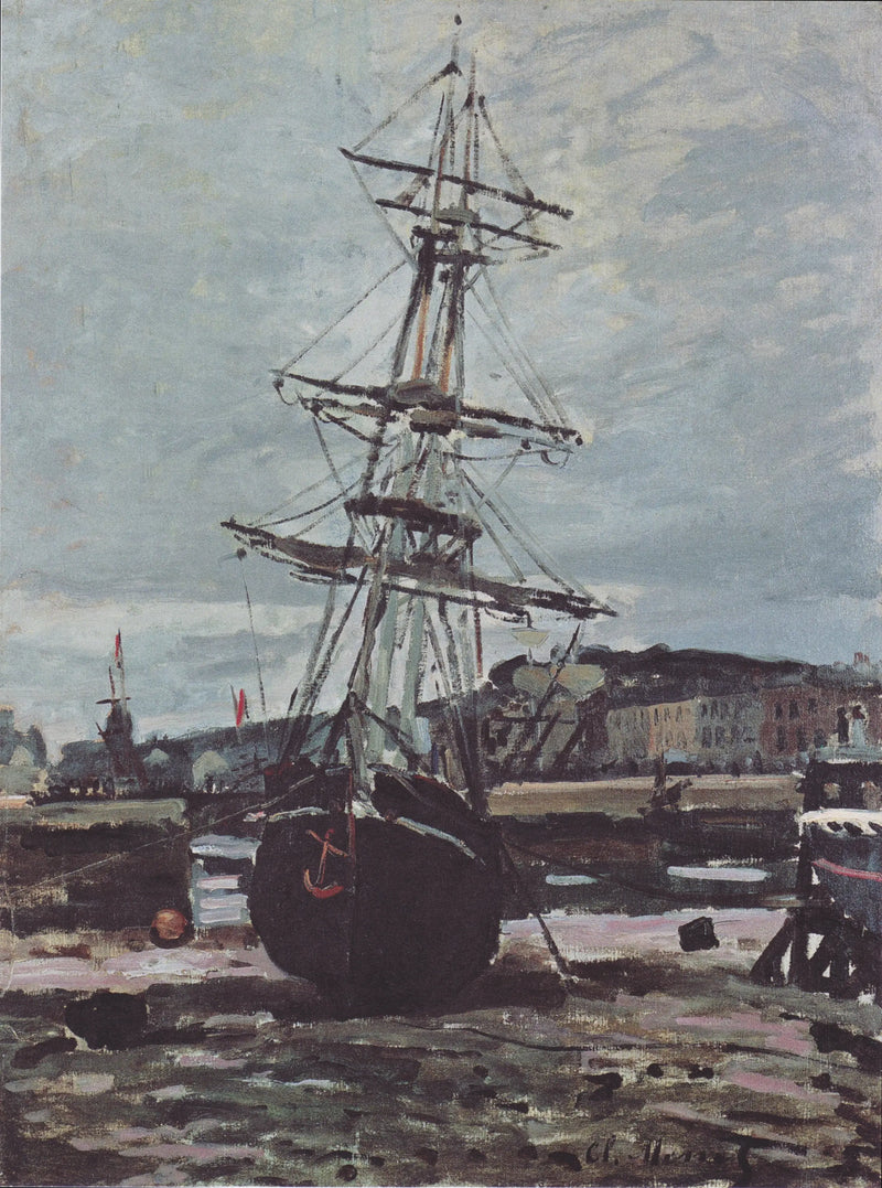 Gestrand schip in Fécamp - Claude Monet