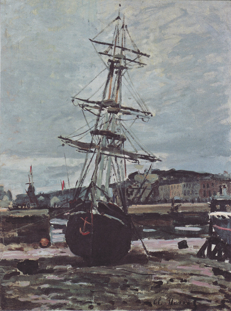 Boot gestrand bij Fécamp W118 - Claude Monet