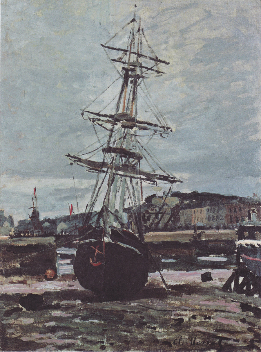 Boot gestrand bij Fécamp W118 - Claude Monet