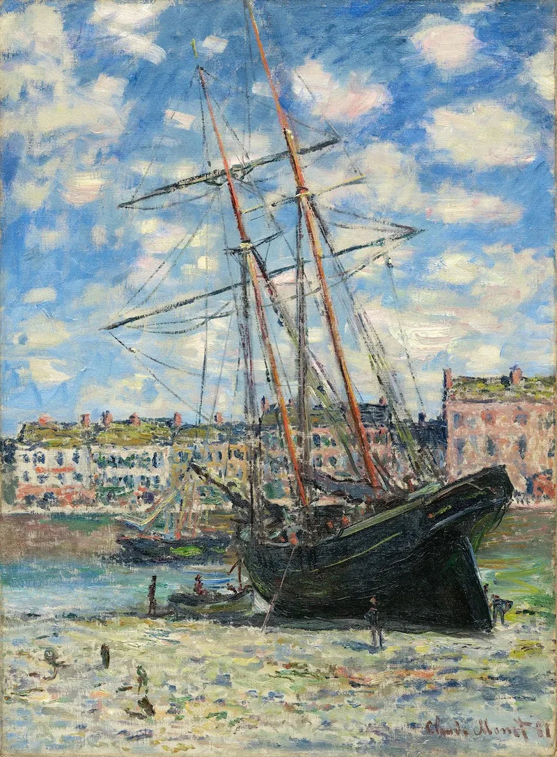Boot gestrand bij eb W644 - Claude Monet