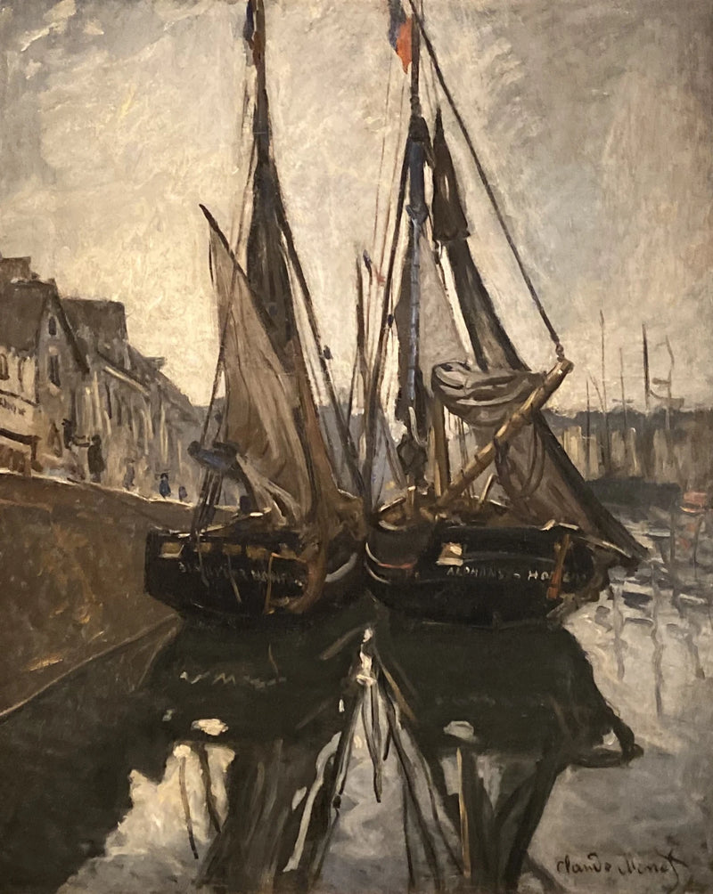 Vissersboot in Honfleur W116 - Claude Monet