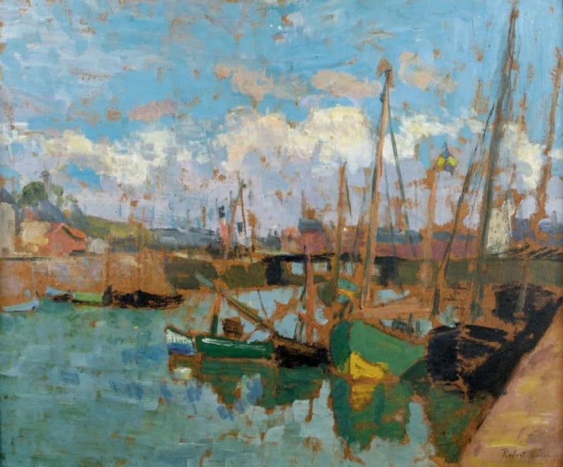 Schepen in de haven - Robert Antoine Pinchon